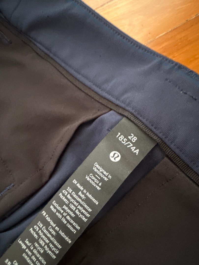 Lululemon Commission Pants Slim Fit 28”, Men's Fashion, Bottoms, Chinos on  Carousell