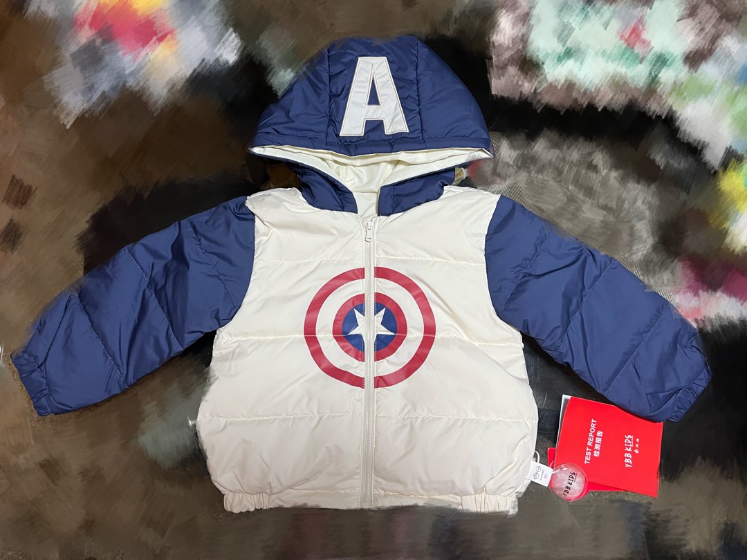 Marvel Captain America Children Winter Jacket Duck Down Babies Kids Babies Kids Fashion on Carousell