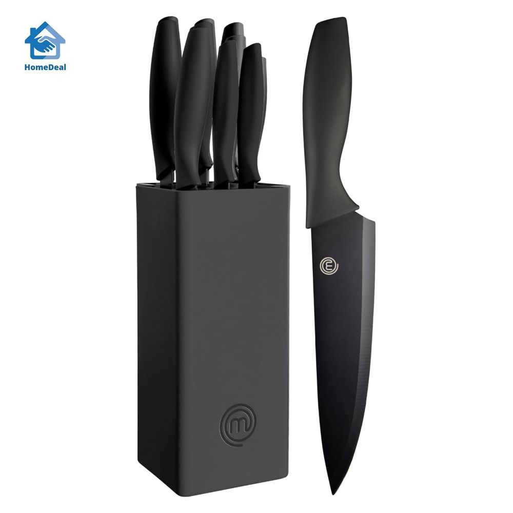 Hecef Kitchen Knife Block Set with Universal Knife Block Holder, High  Carbon Stainless Steel Pink Chef Knife Set 