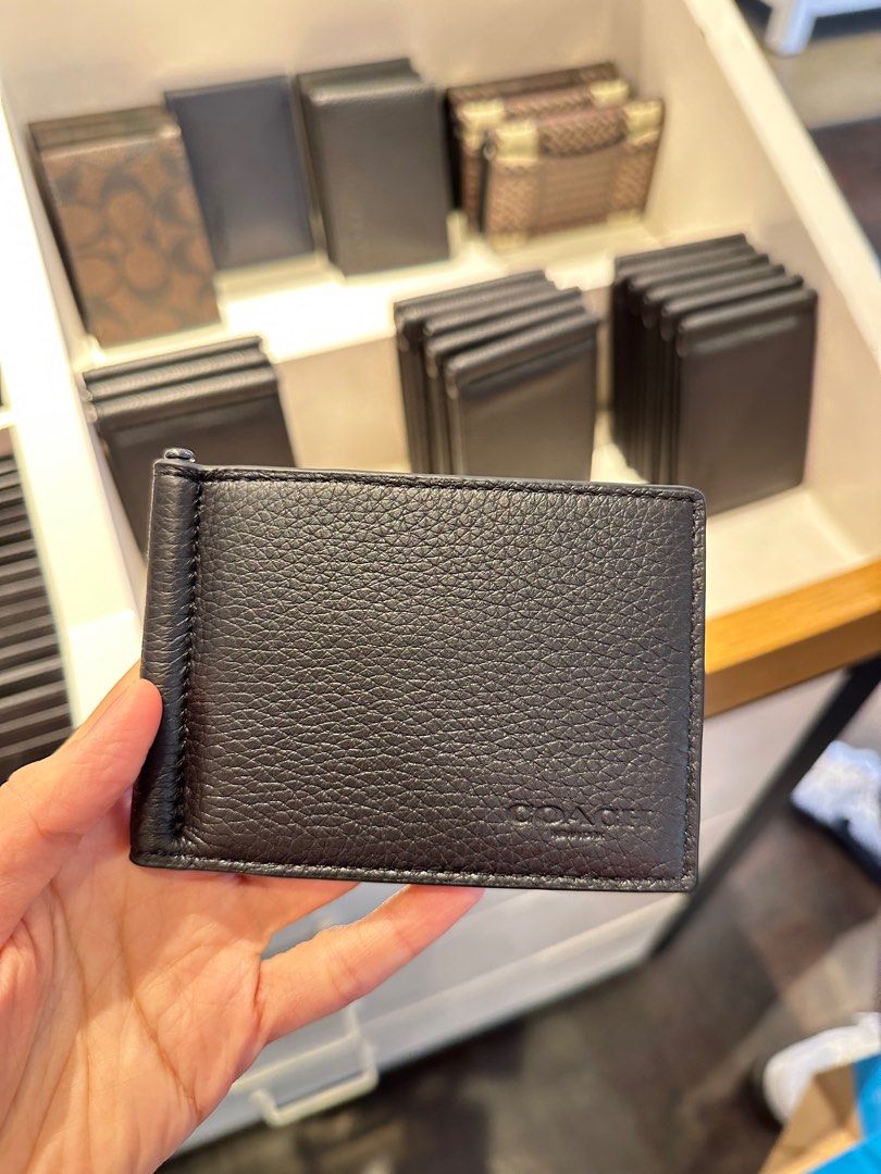 Men's coach wallet with on sale money clip