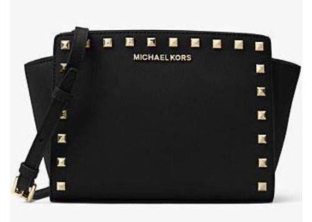Michael Kors Studded Black Bag Luxury Bags Wallets on Carousell