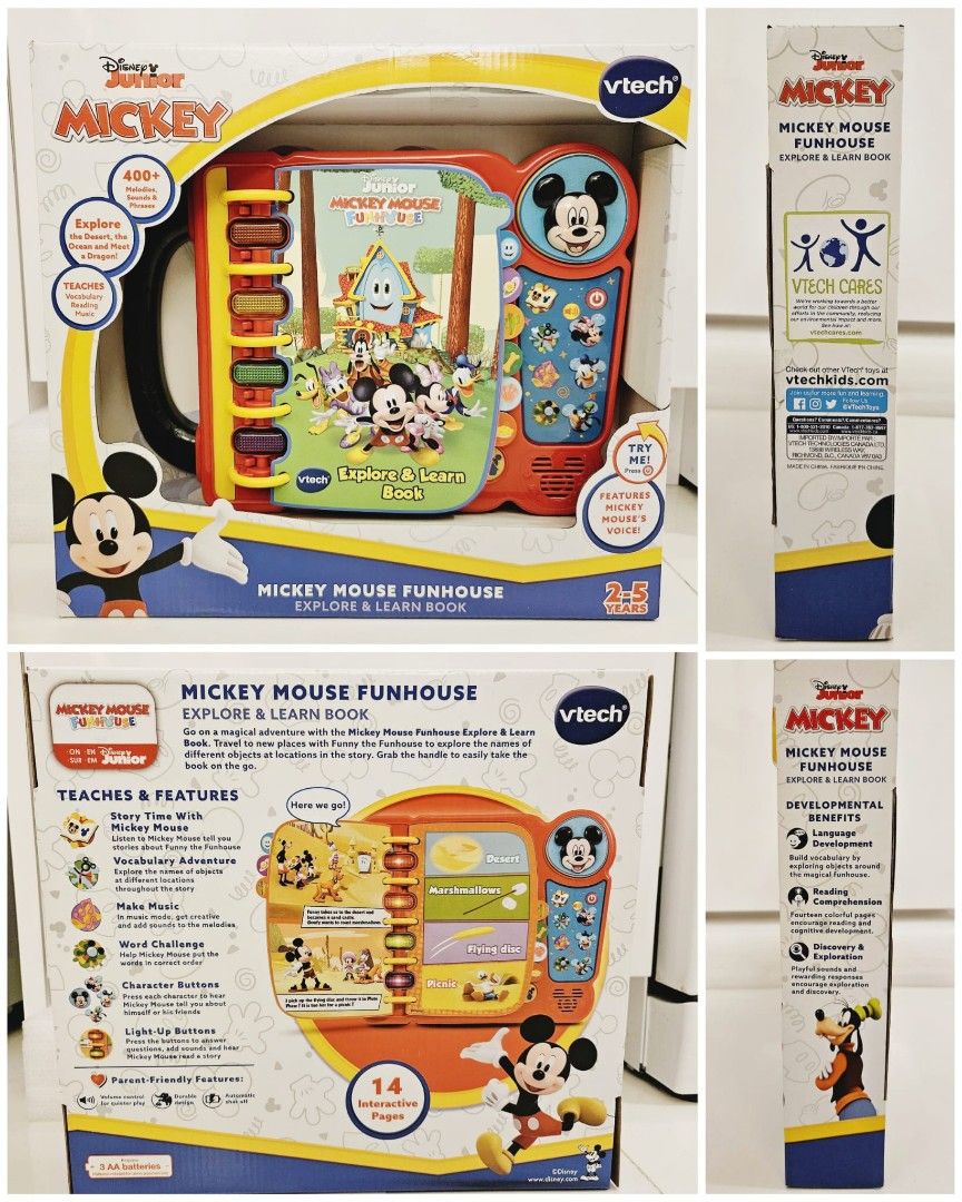 Mickey Mouse Funhouse Explore & Learn Book With Interactive