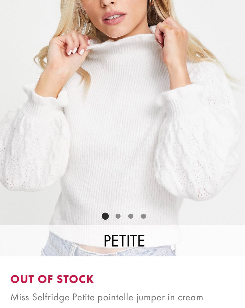 Miss selfridge cream jumper sale