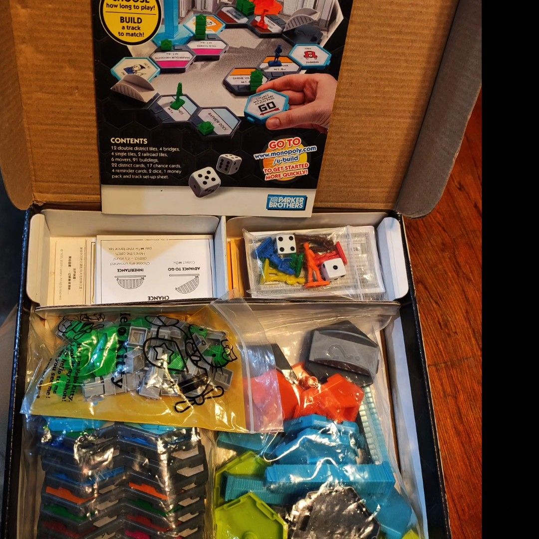 U Build Box MONOPOLY U BUILD, Hobbies & Toys, Toys & Games on Carousell
