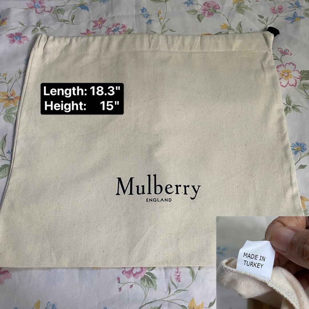 Mulberry dust bag for sale clearance