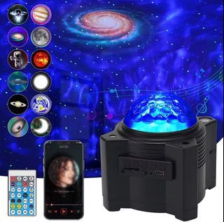Music Speaker Star Galaxy Projector Light Rechargeable Bedroom Night Lamp Nebula Lamps for Room Party Christmas New Year