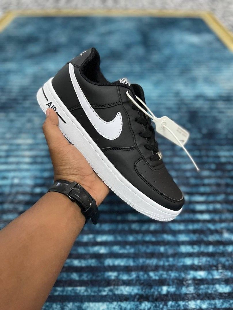 Nike airforce 1 black white saiz 41 45 Men s Fashion Footwear