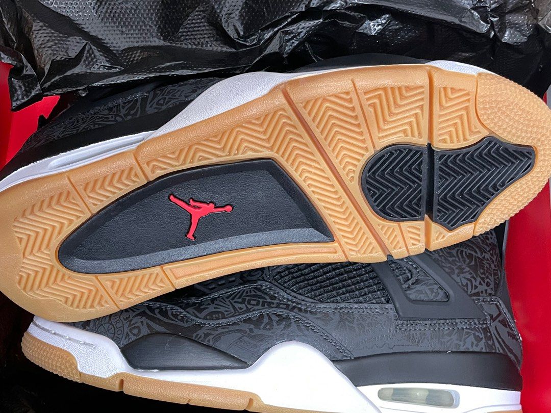 Nike air jordan 4 black laser sale