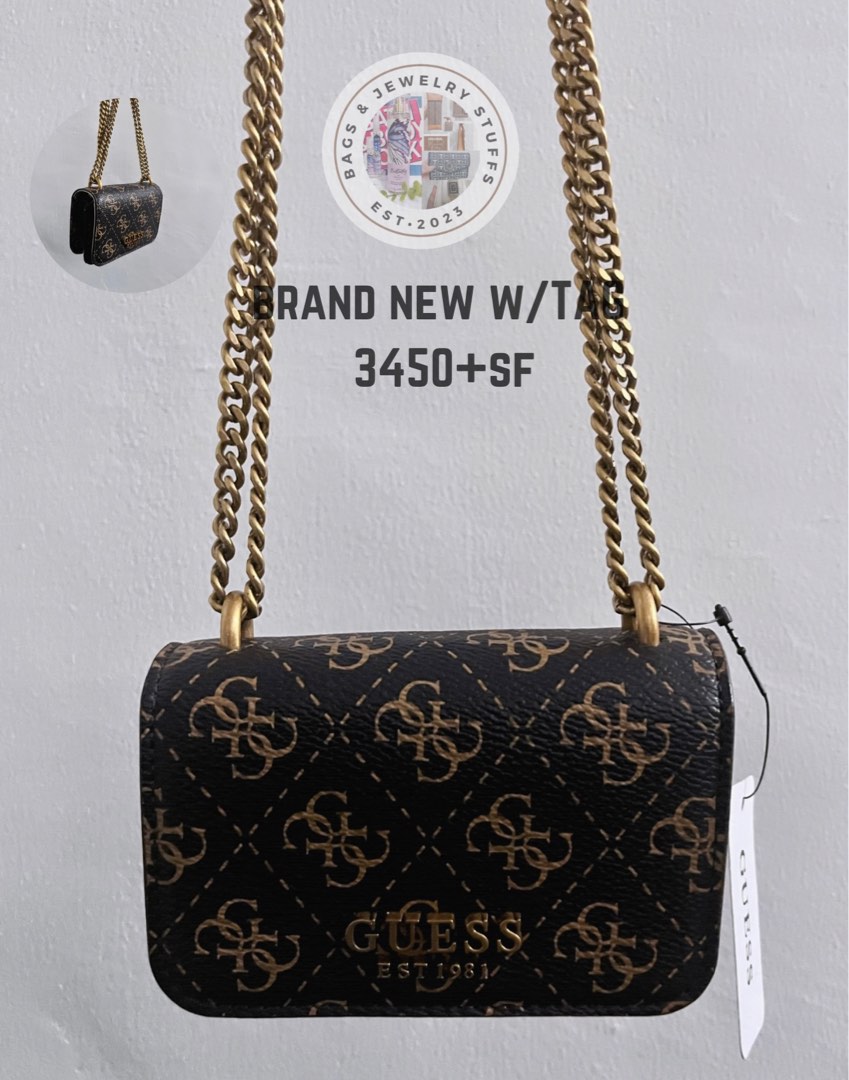 ORIGINAL GUESS WALLET ON CHAIN, Women's Fashion, Bags & Wallets