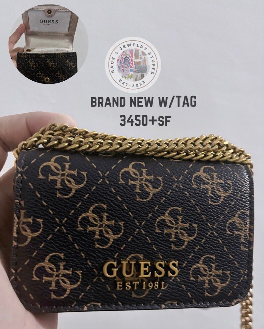 ORIGINAL GUESS WALLET ON CHAIN, Women's Fashion, Bags & Wallets