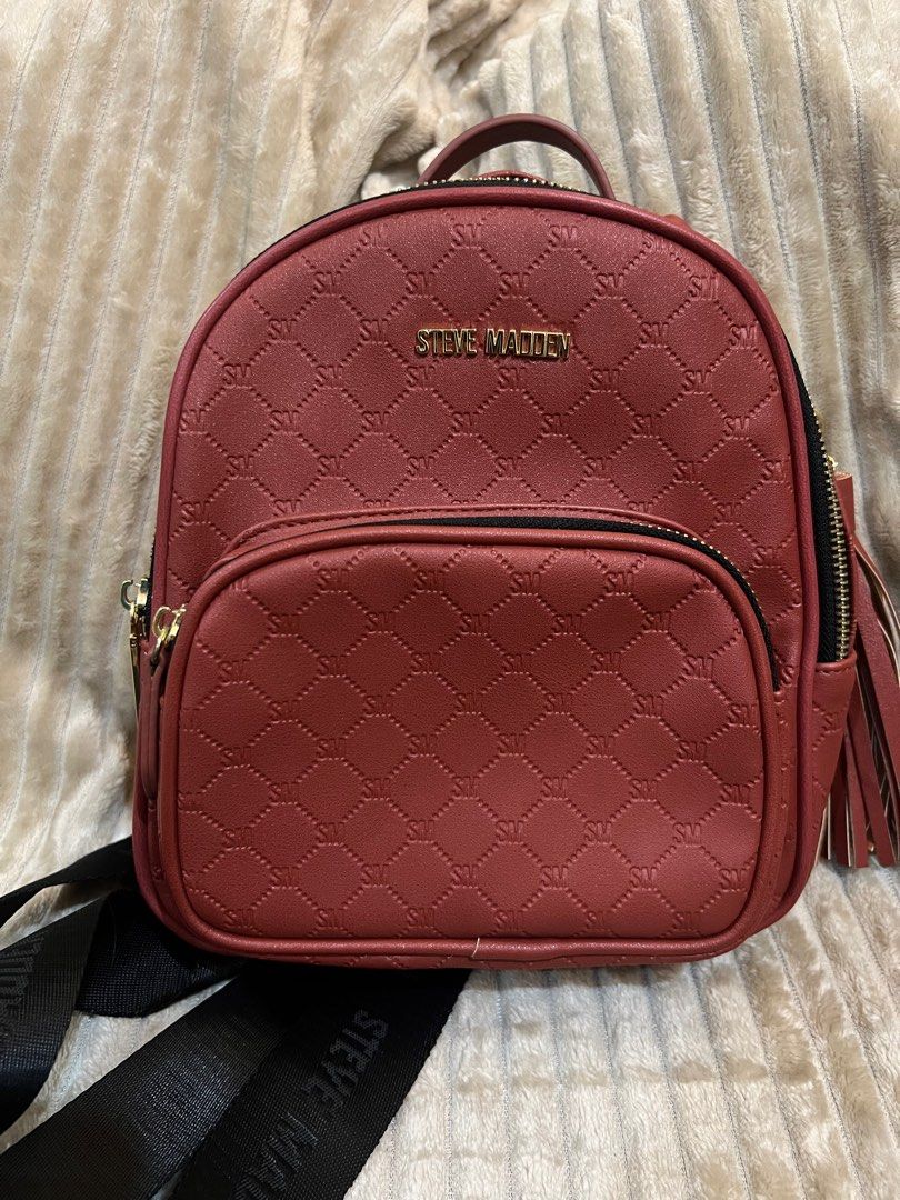 Steve madden online red mini backpack
