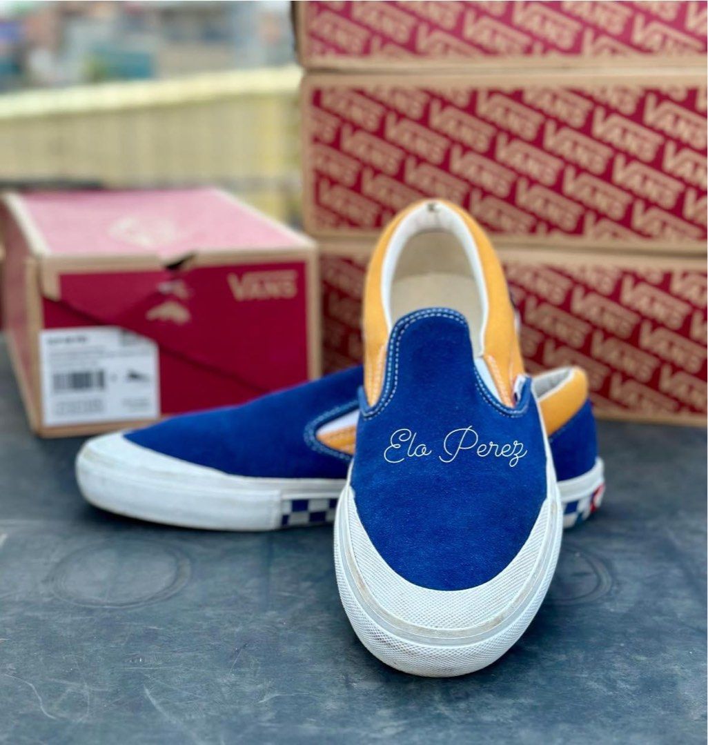 Original Vans Slip on PRO Ultracush Footbed Checkerboard true navy