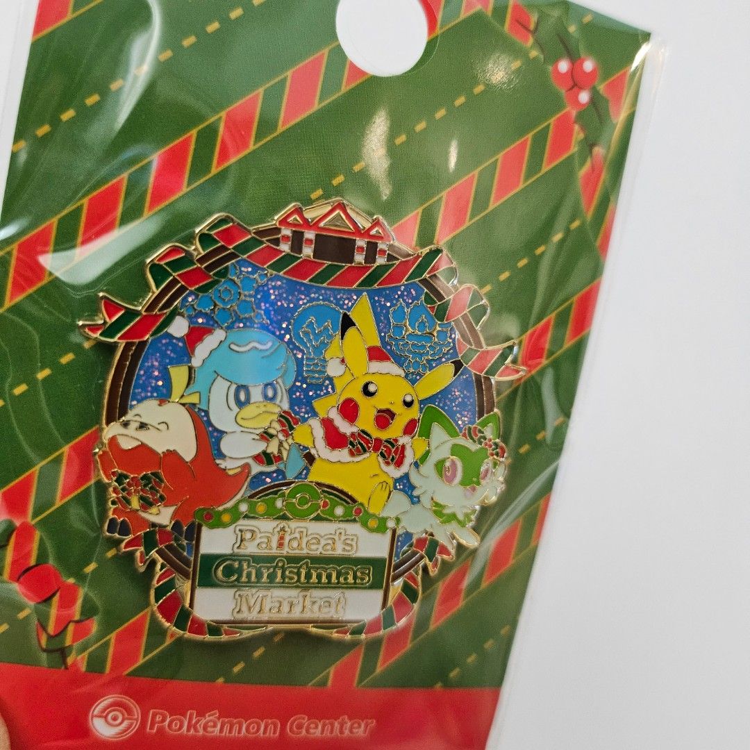 Pokémon Center Pokemon Paldea's Christmas Market Logo Pin
