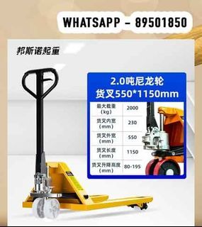 Pallet Jack INSTOCKS NEW 2000kg    best selling nylon physical store Hydraulic · Lift high quality Hydraulic  SG    Pallet Truck  reasonable price Local seller   ready in Stock WA 89501850