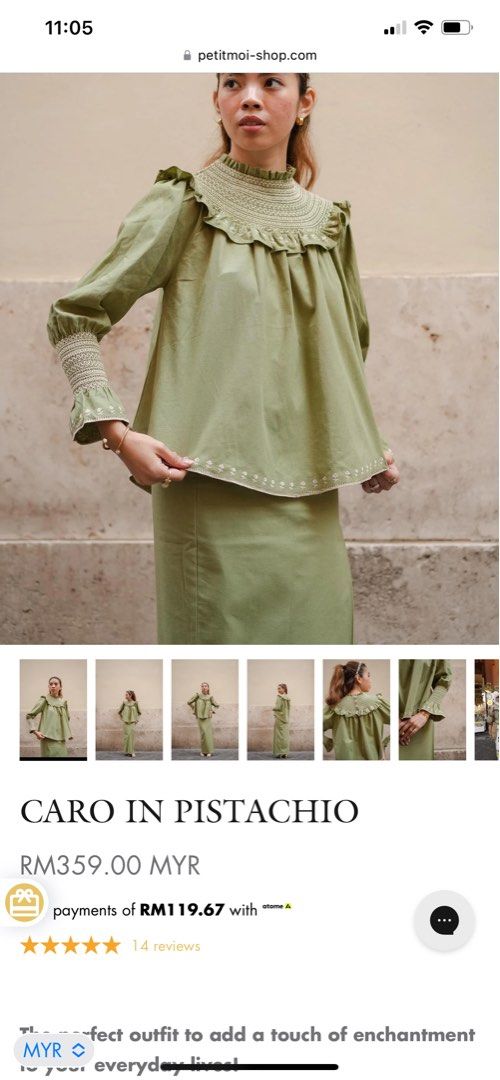 PETIT MOI CARO IN PISTACHIO- RENT ONLY, Women's Fashion, Dresses & Sets,  Sets or Coordinates on Carousell