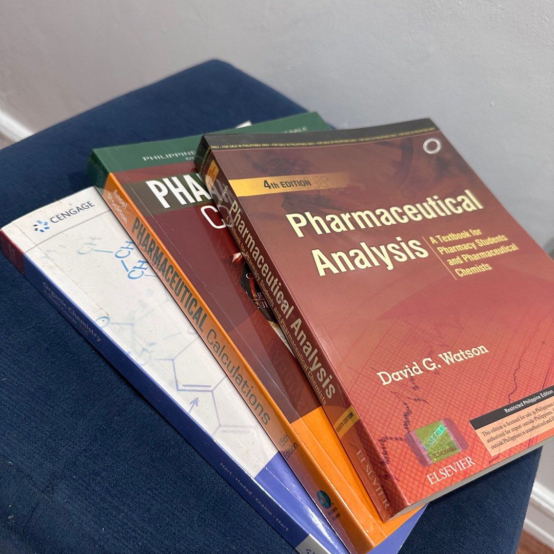 Pharmacy books (take all) (Category: Textbooks) located in Muntinlupa City. Submitted by missmed (Listing ID 1269919246, Image 1). Description: .