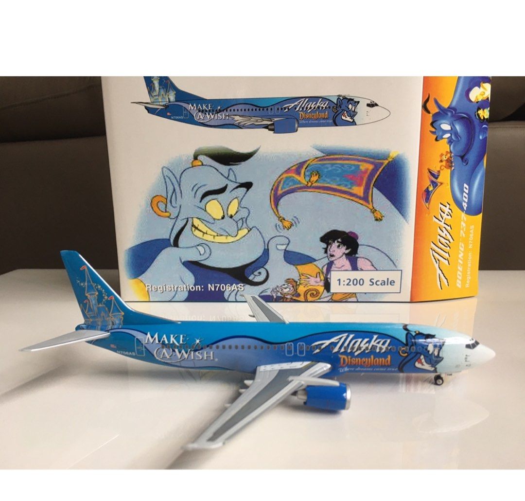 アラスカ航空 アラジン特別塗装機737-400 Make A Wish ジーニー アラスカ航空 アラジン特別塗装機737-400 Make A Wish ジーニー