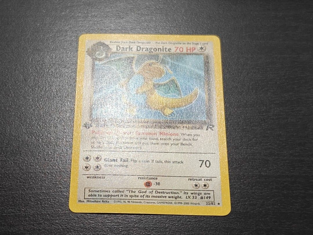 Pokemon Dark Dragonite 22/82 1st Edition (Non Holo), Hobbies & Toys, Toys & Games on Carousell Pokemon Dark Dragonite 22/82 1st Edition (Non Holo), Hobbies & Toys, Toys & Games on Carousell