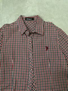 KLOSSETTE - Black Striped Half Buttoned Shirt
