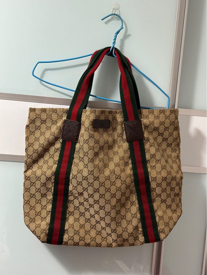 Preloved Gucci Canvas Tote Bag