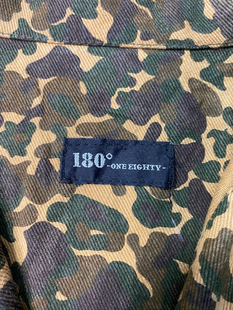 Rare Camo Army Military Style Brand 180 One Eighty Lab Coat Jacket
