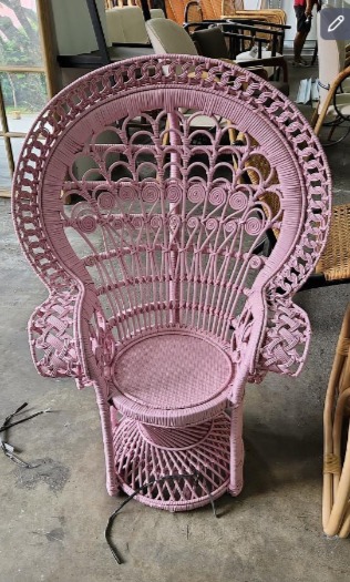 Rattan Pink Chair Furniture Home Living Furniture Chairs on
