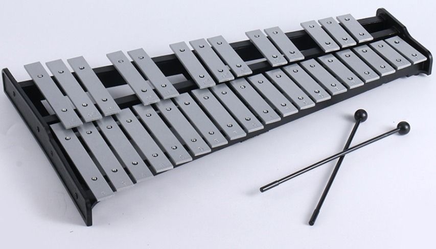 15 Note Xylophone Wooden Base Aluminum Bars with Mallets Kids Musical  Instrument