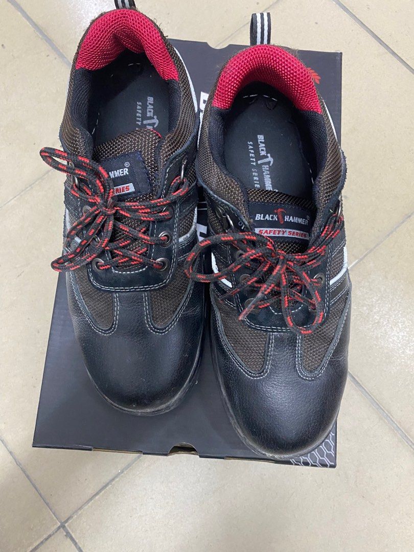 Black hammer ladies safety shoes hot sale