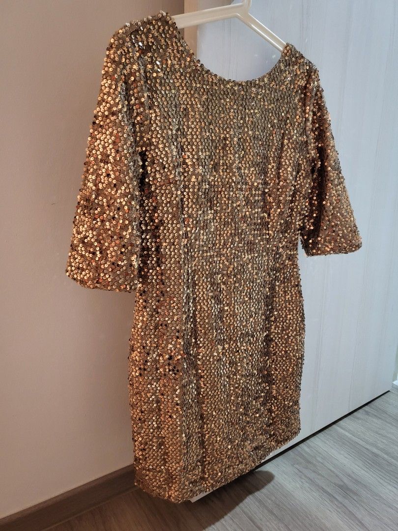 Gold holiday dress hotsell