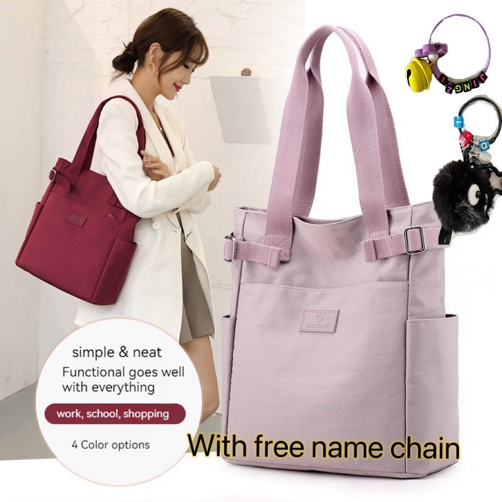 sg in stock women s large capacity tote bag portable bag for work mom bag student bag shoulder large bag laptop bag