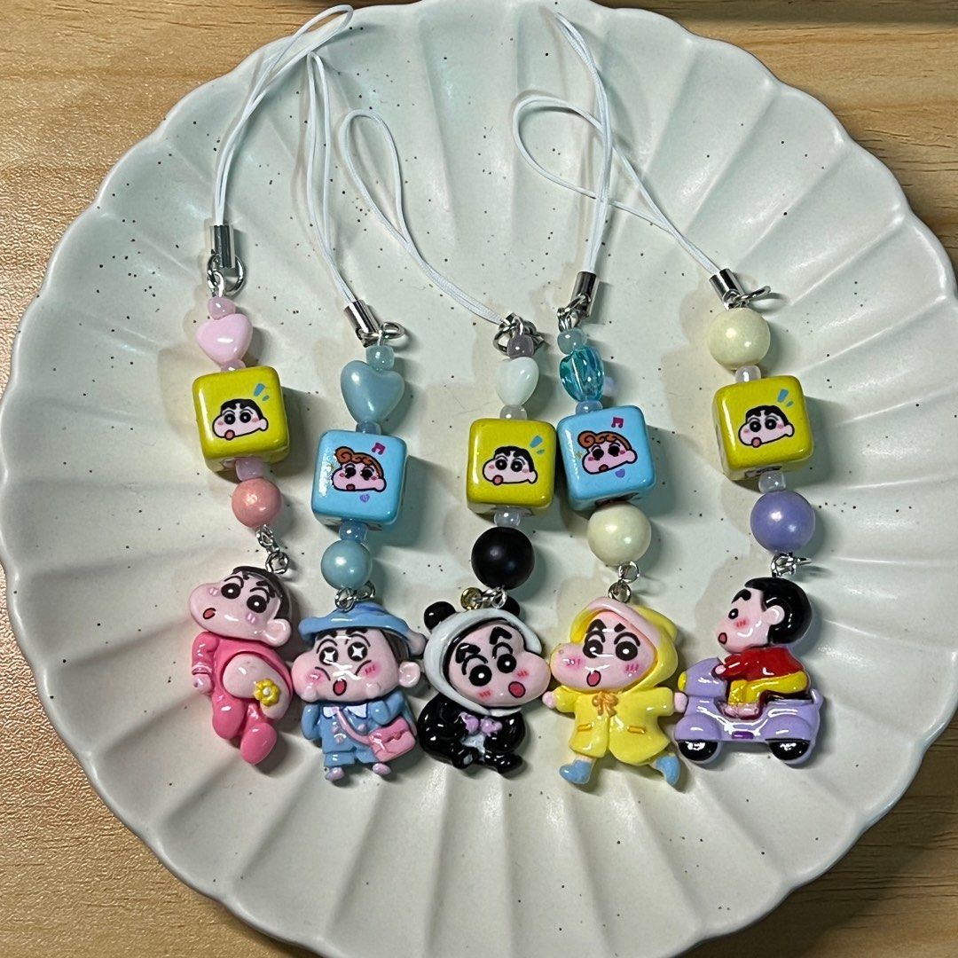Shinchan phone charms, Hobbies & Toys, Stationery & Craft, Handmade ...