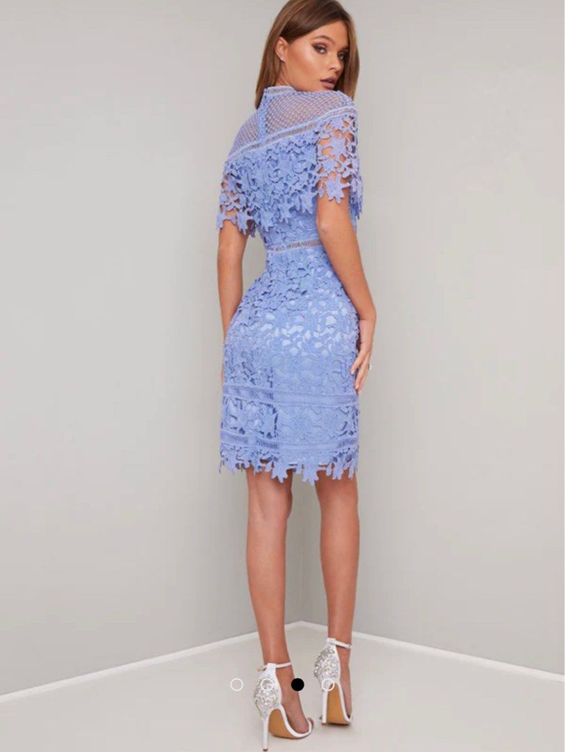 Sold Out CHI CHI LONDON Lace Blue Willow Dress Size S NEW
