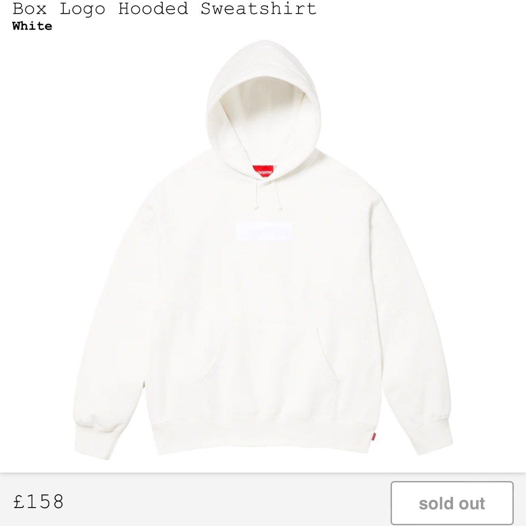 White box clearance logo hoodie