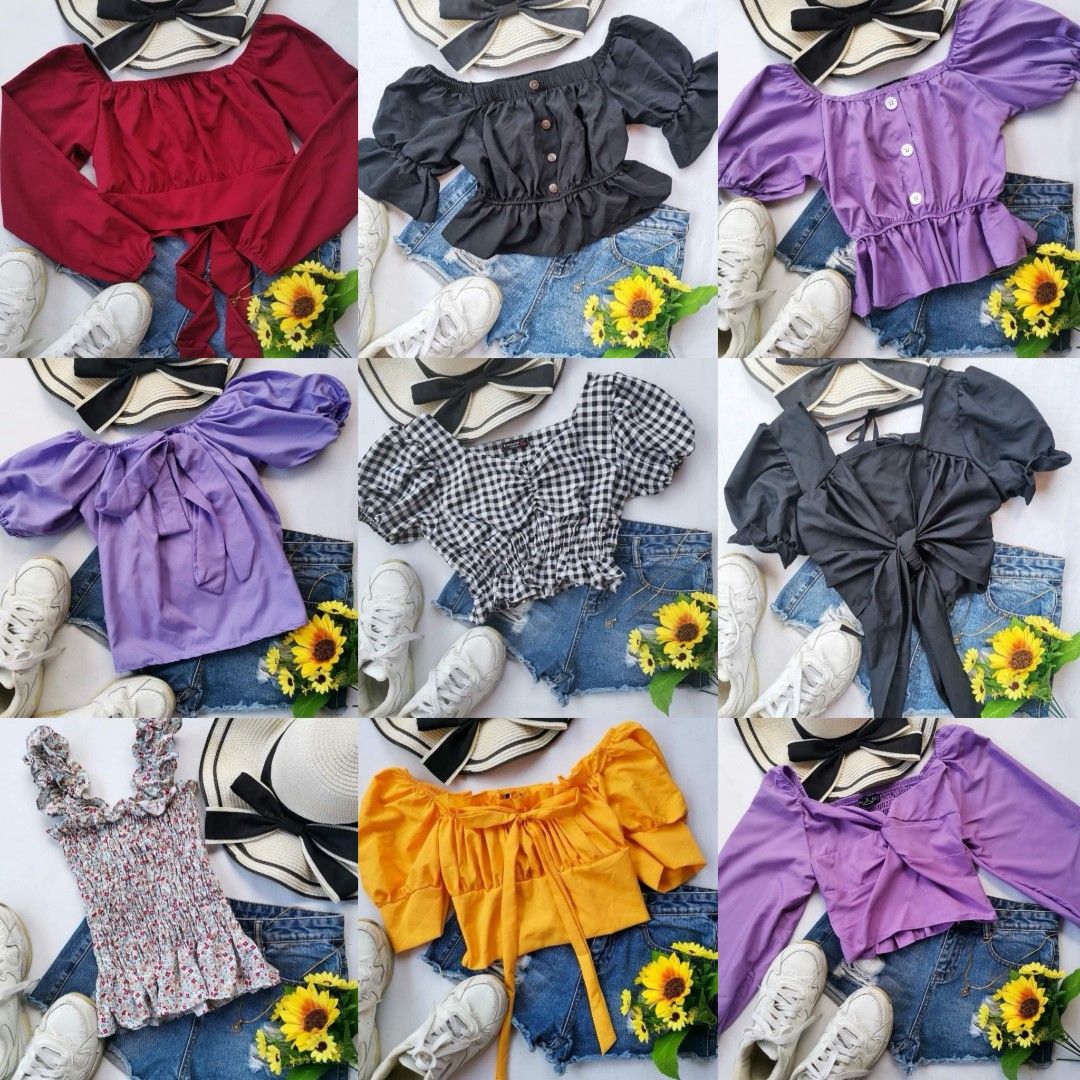 TAKE ALL BKK TOPS CROP TOPS (Category: Blouses) located in Tarlac. Submitted by itsmaryyy (Listing ID 1270019994, Image 1). Description: What you see is what u get. Feel free to message me if you have any questions. Size: Small (some are xs- s).