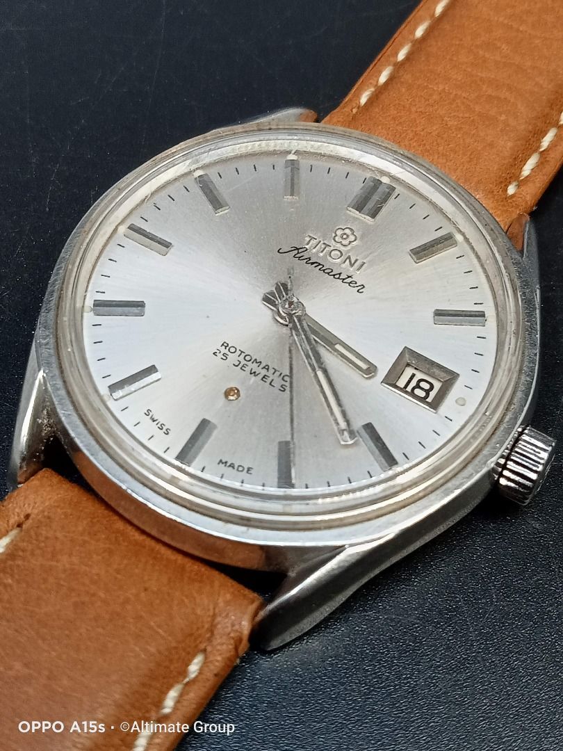 Collectible Birthday Watch February 1965 Titoni Airmaster Rotomatik 805 355 Incabloc 25J Mechanical Watch OH Men s Fashion Watches Accessories Accessory holder box organizers on Carousell