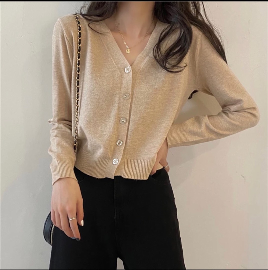 V neck new arrivals short cardigan