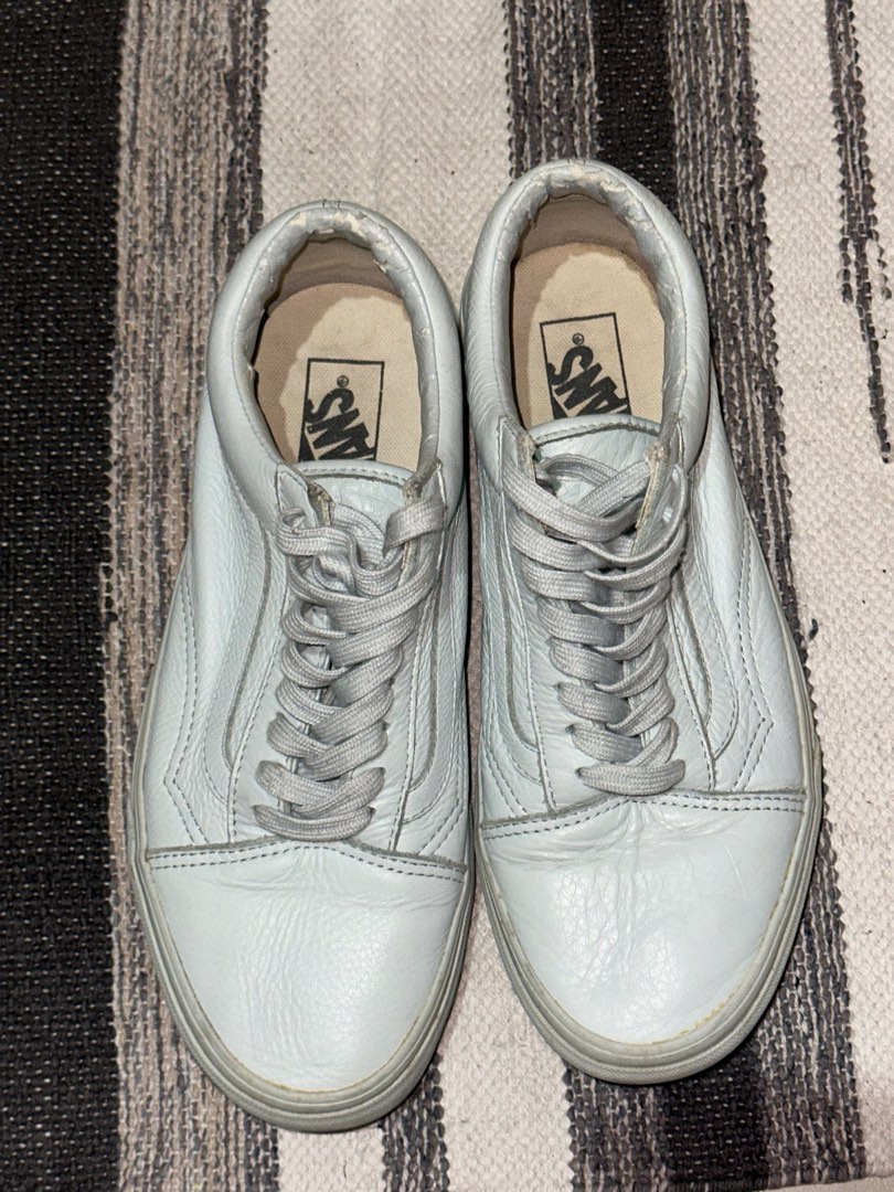 Vans old skool sales leather mono ice flow