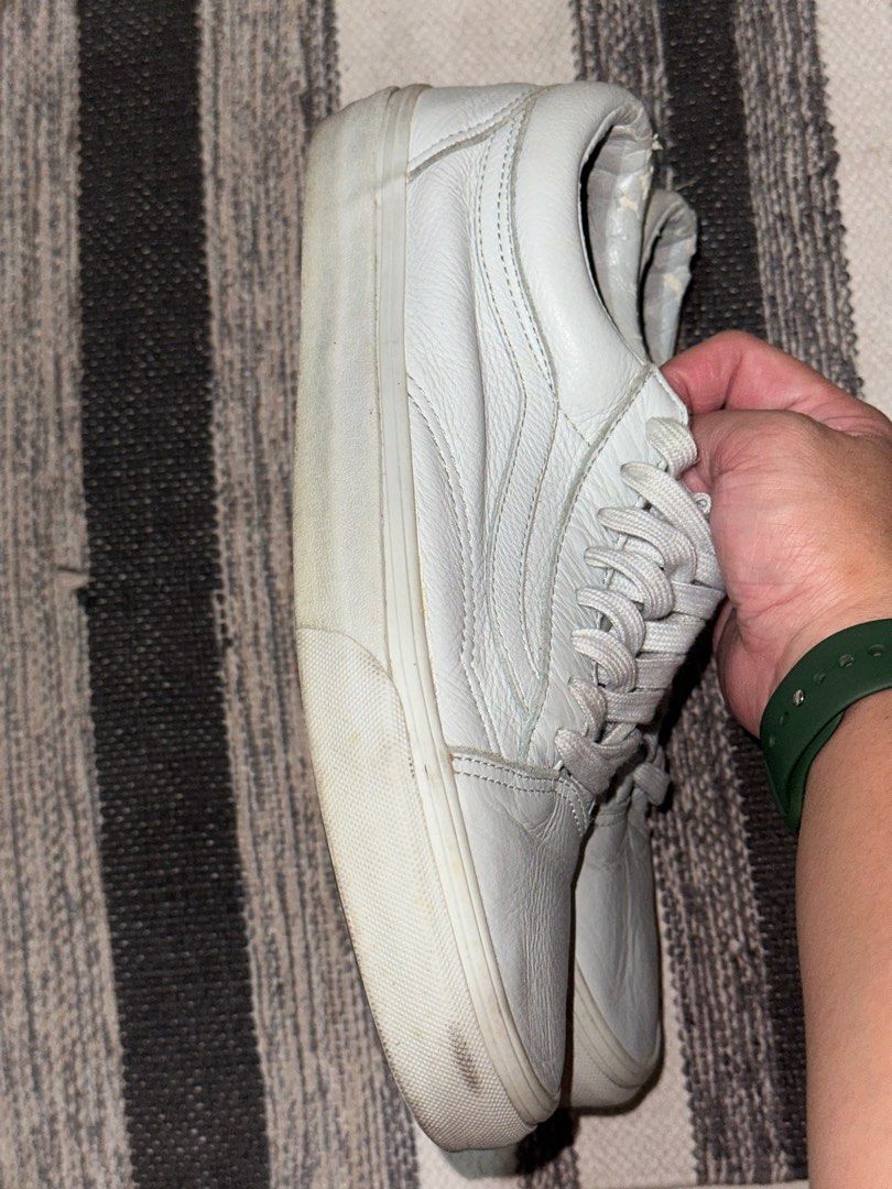 Vans old skool new arrivals leather mono ice flow