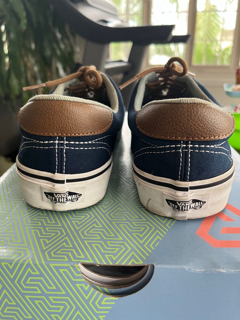 Vans navy blue brown laces shop