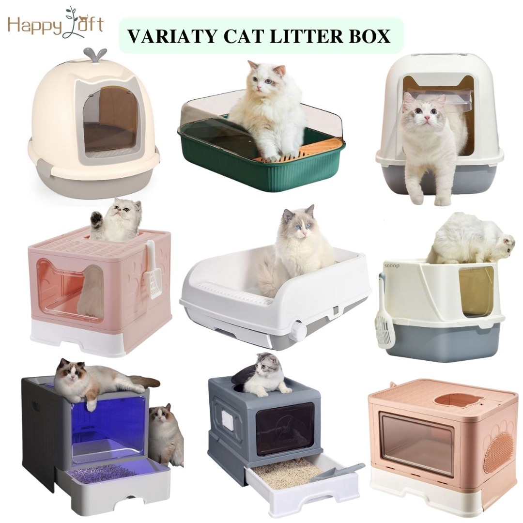 Variety Cat Litter Box Large Top Entrance XL UV Foldable Semi Auto