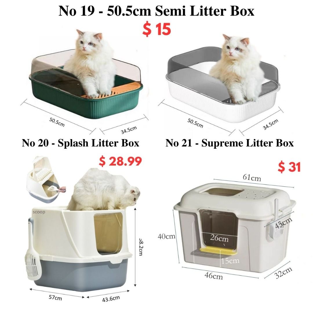 Variety Cat Litter Box Large Top Entrance XL UV Foldable Semi Auto