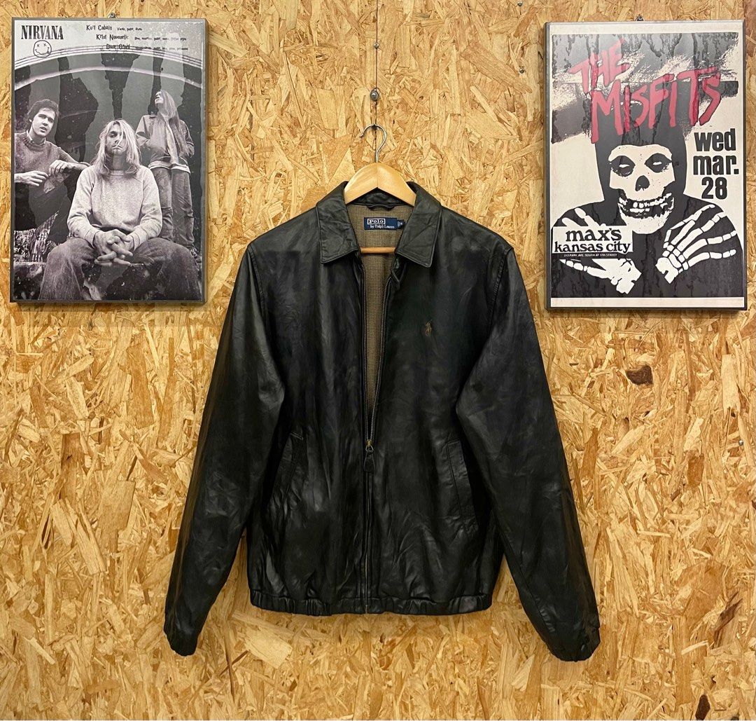 Vintage polo clearance leather jacket