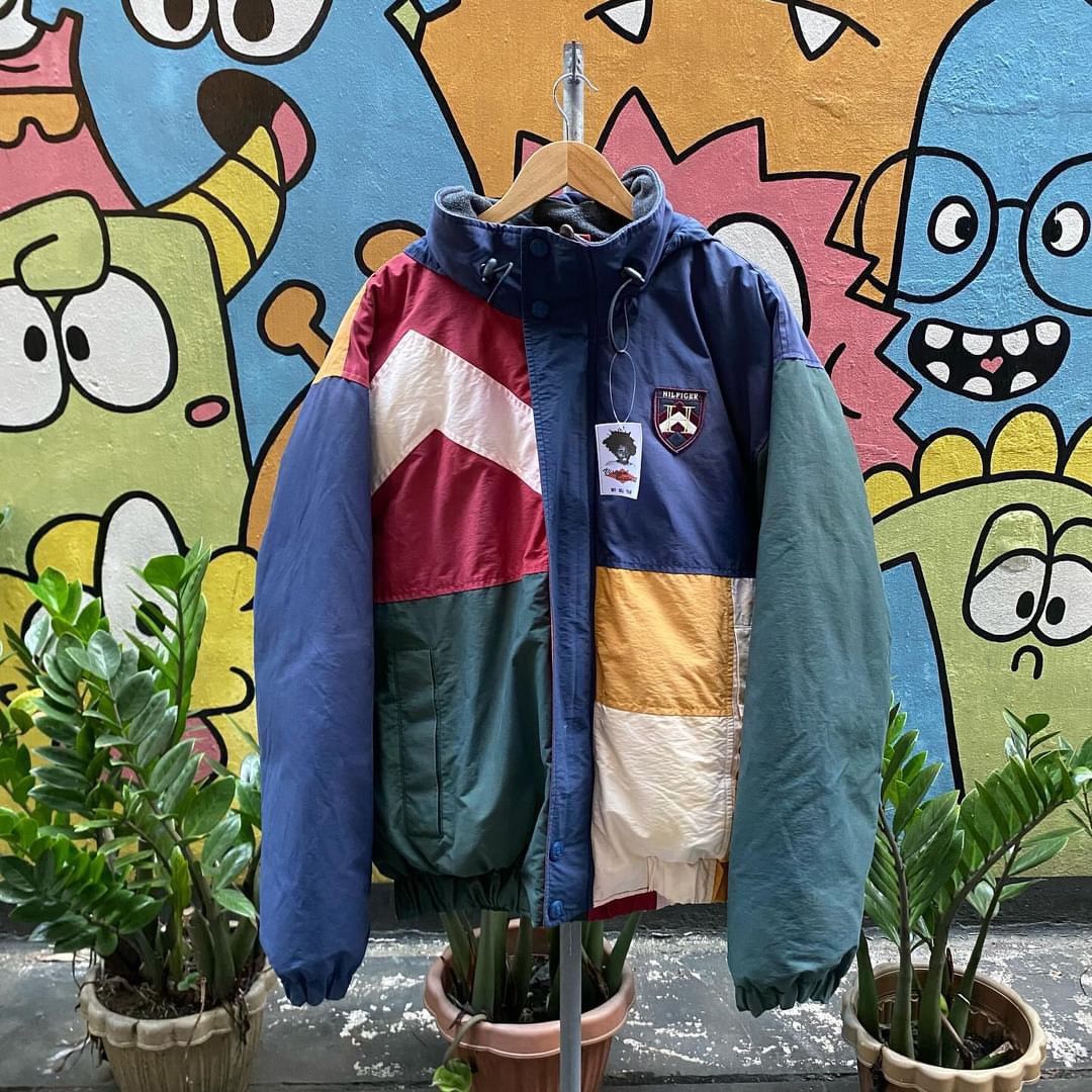 Vintage tommy clearance hilfiger puffer jacket