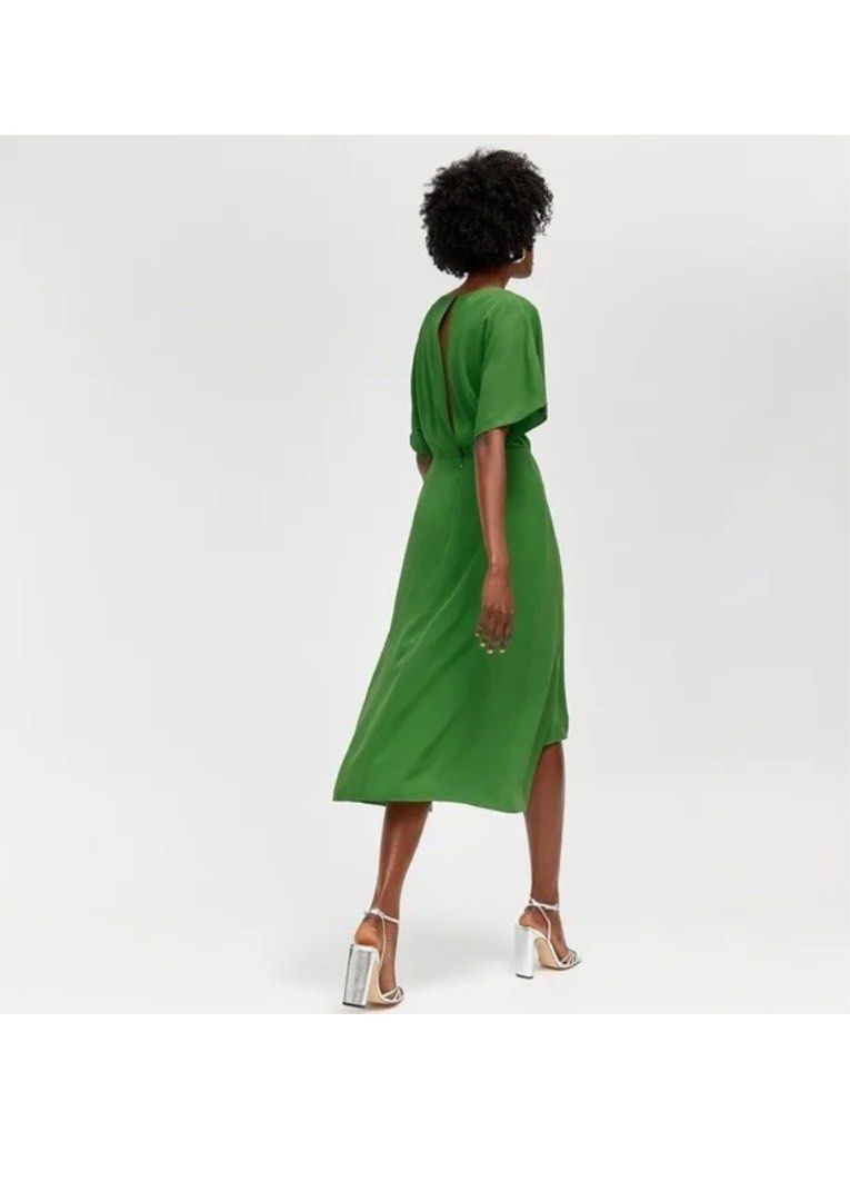 green emerald velvet dress Signature Wrap Dress in Sage Blossom – Jennafer Grace main image 0