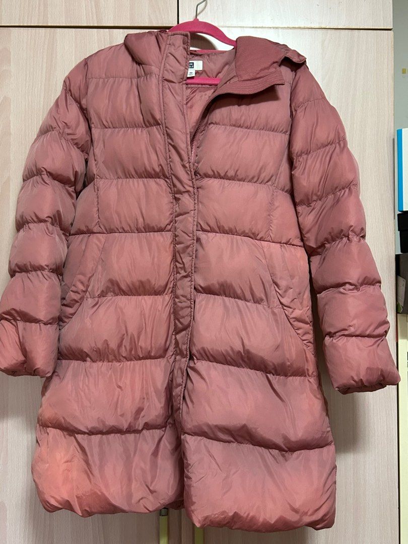Uniqlo pink coat sale
