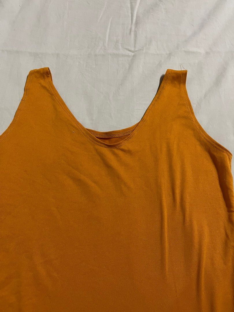Yellow V Neck Semi Croptop Sleeveless (Category: Sleeveless) located in Quezon City. Submitted by cerissacollection (Listing ID 1269958580, Image 3). Description: Fits S-M Preloved Spandex material RFS: decluttering Buy 2 or more, get discount 💸.