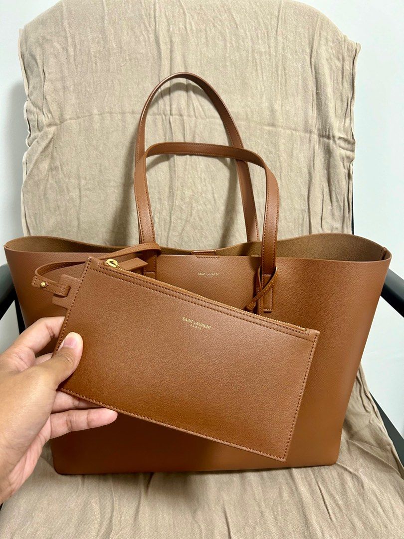ysl tote bag brown