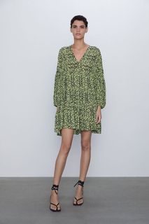 ZARA floral flowy dress