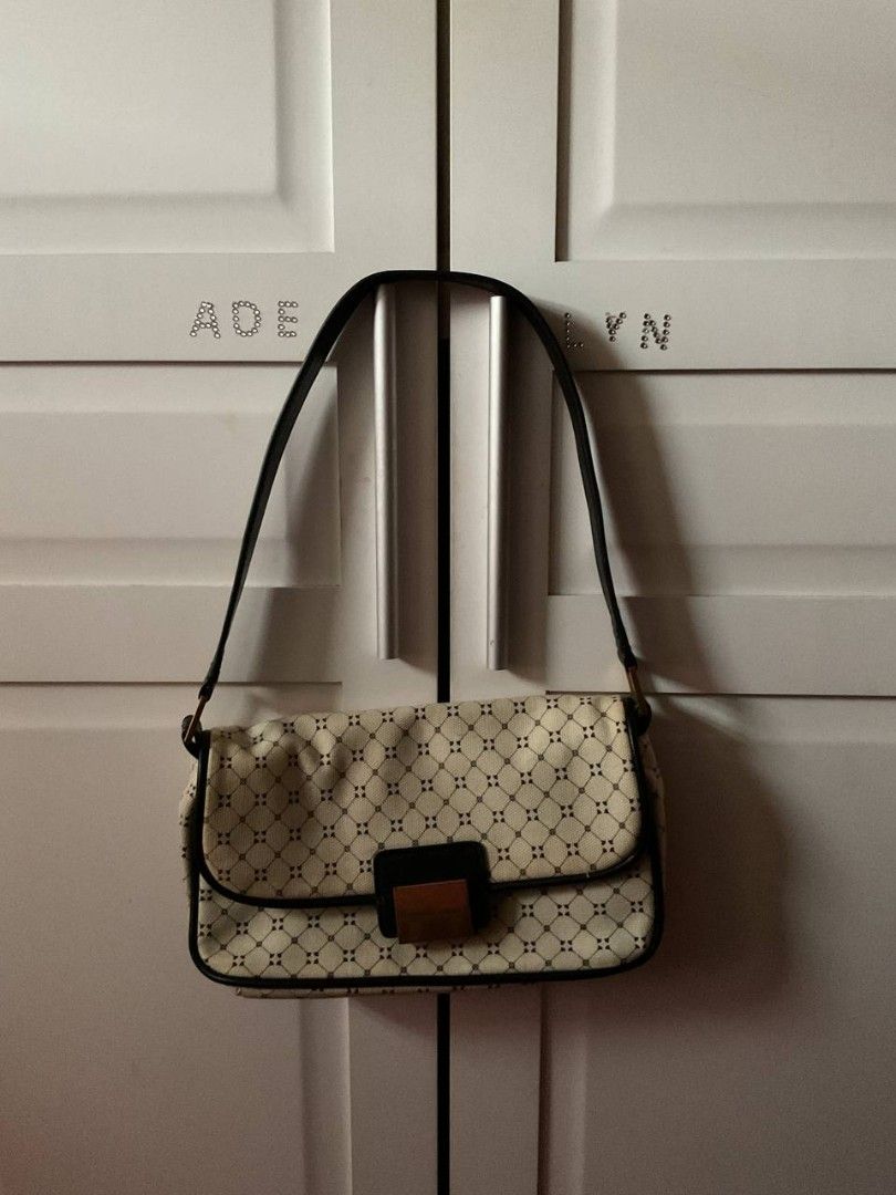 Zara geometric deals leather shoulder bag