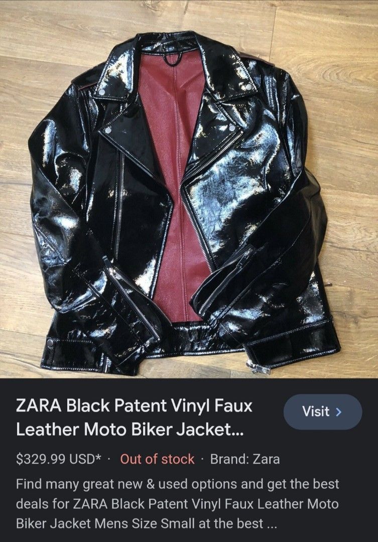 Zara hotsell plastic jacket